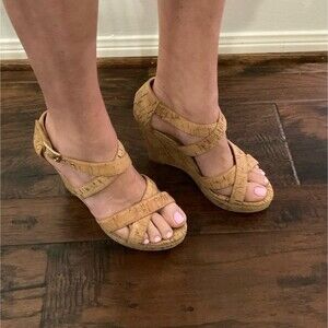 Women's Elaine Turner Cork Platform Wedge Size 8